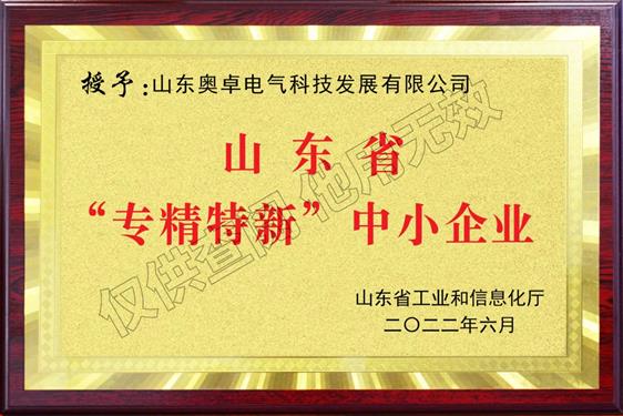 山東省“專精特新”中小企業(yè)
